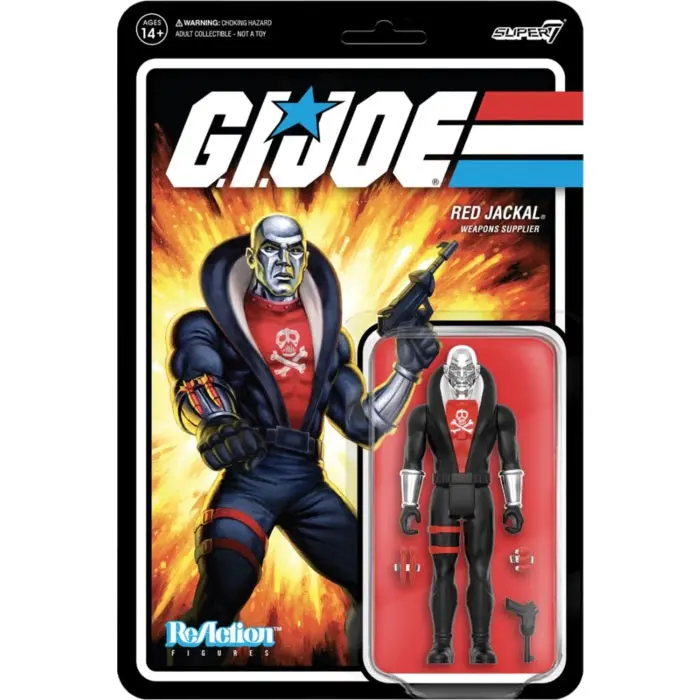Super7 G.I. Joe - Wave 8 - Red Jackal (Vac Metal Variant) Reaction Figure (88139) 1