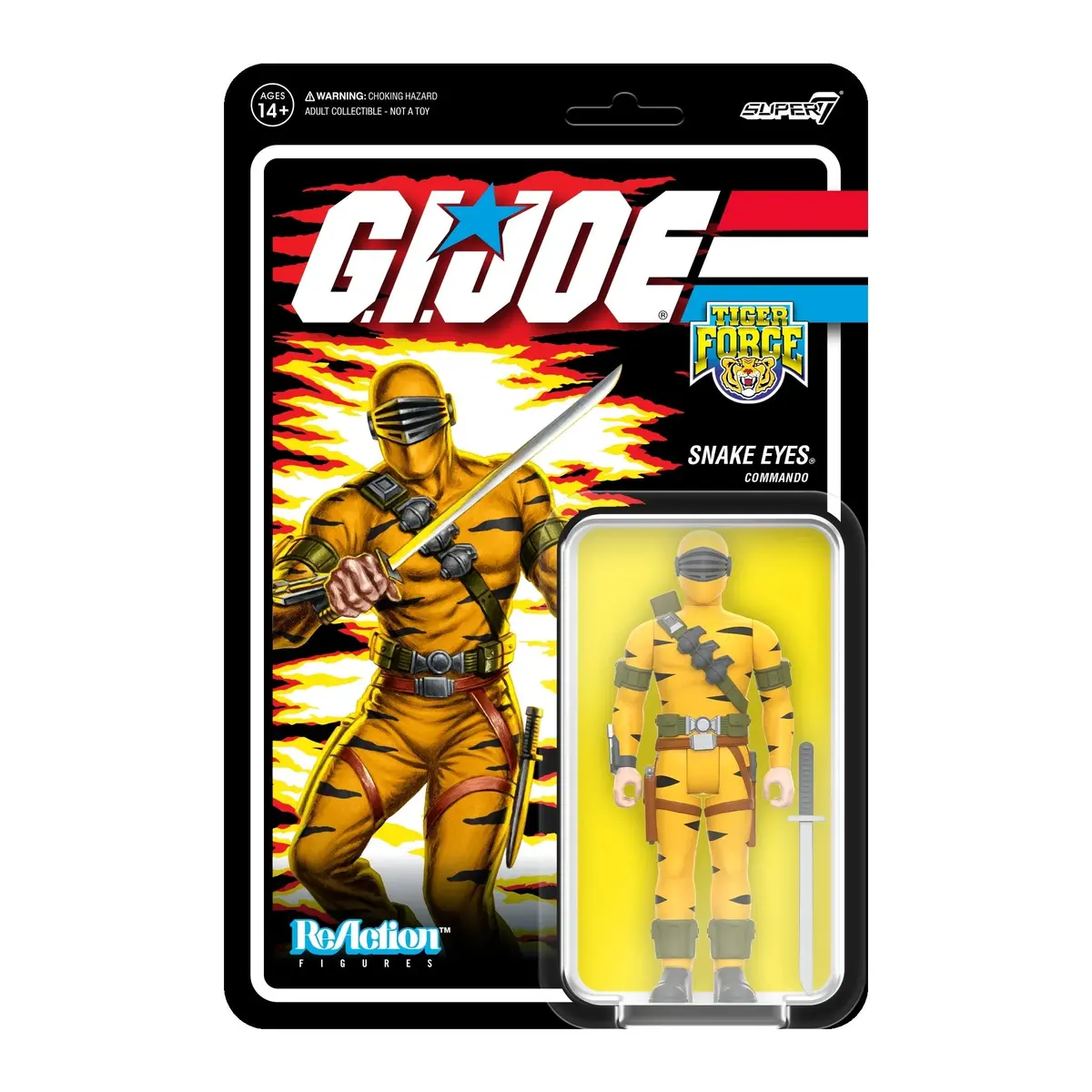 Super7 Reaction Figures - G.I. Joe: Tiger Force - Wave 6 - Snake Eyes (Commando) Action Figure 82798 1
