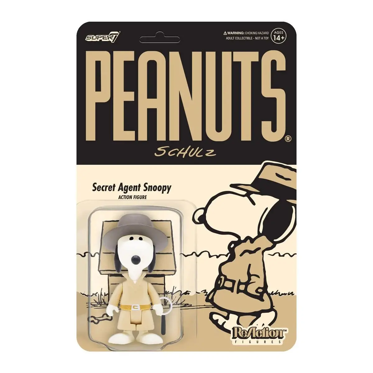 Super7 Reaction Figures - Peanuts - Secret Agent Snoopy Action Figure (81712) 2