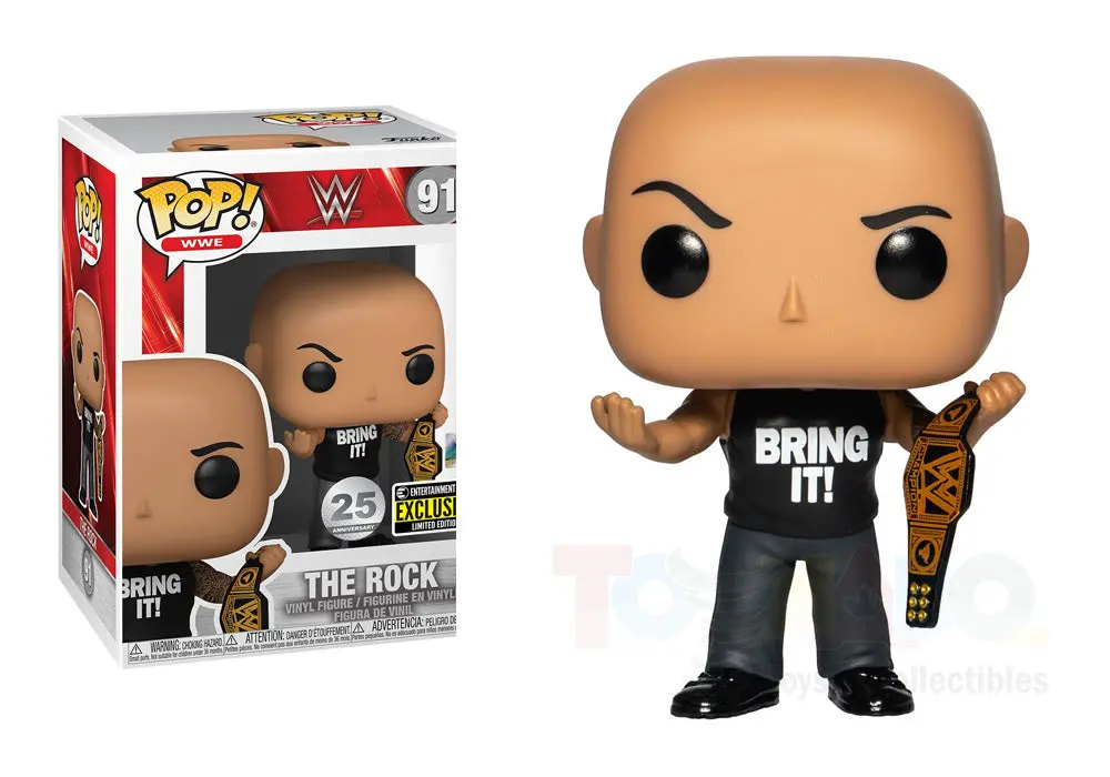 Funko Pop! Wwe #91 (25Th Anniversary) The Rock Exclusive Vinyl Figure (56775) Low Stock 1