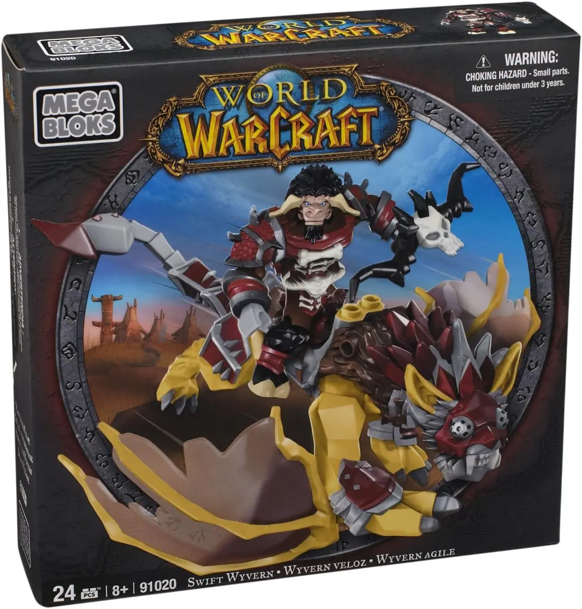 Mega Bloks: World Of Warcraft - Swift Wyvern And Scarbuck (Horde Tauren Hunter) Building Toy (91020) Last One! 1