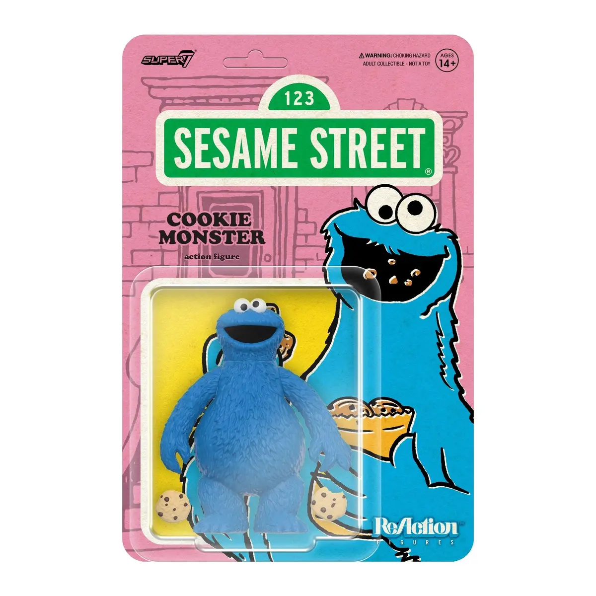 Super 7 Reaction Figures - Sesame Street - Wave 2 - Cookie Monster Action Figure (87854) 1
