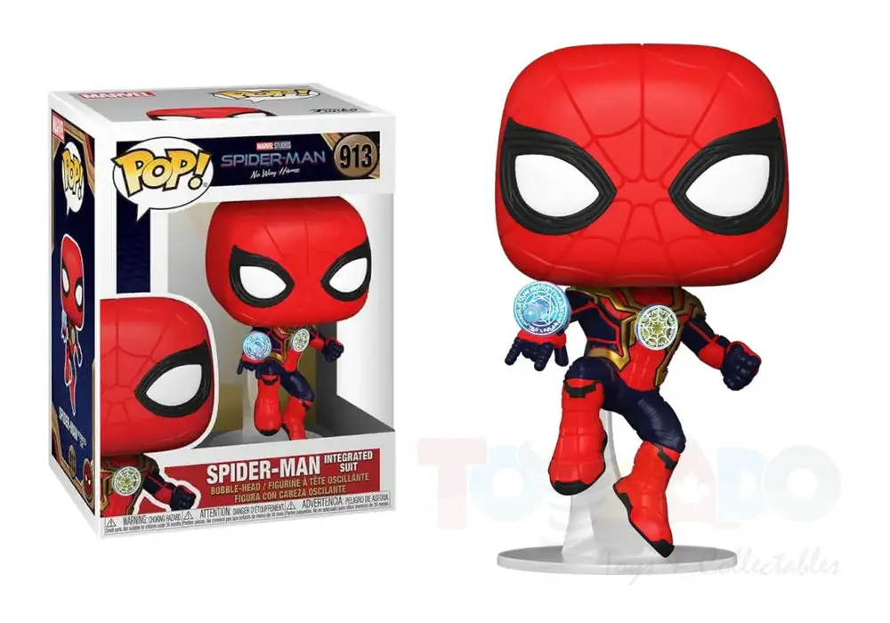 Funko Pop! Marvel #913 - Spider-Man: No Way Home - Spider-Man (Integrated Suit) Vinyl Figure (56829) 1