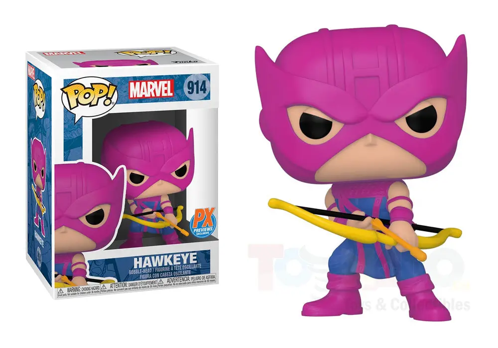 Funko Pop! Marvel #914 - The Avengers - Classic Hawkeye (Px Previews Exclusive) Vinyl Figure (51291) Low Stock 1