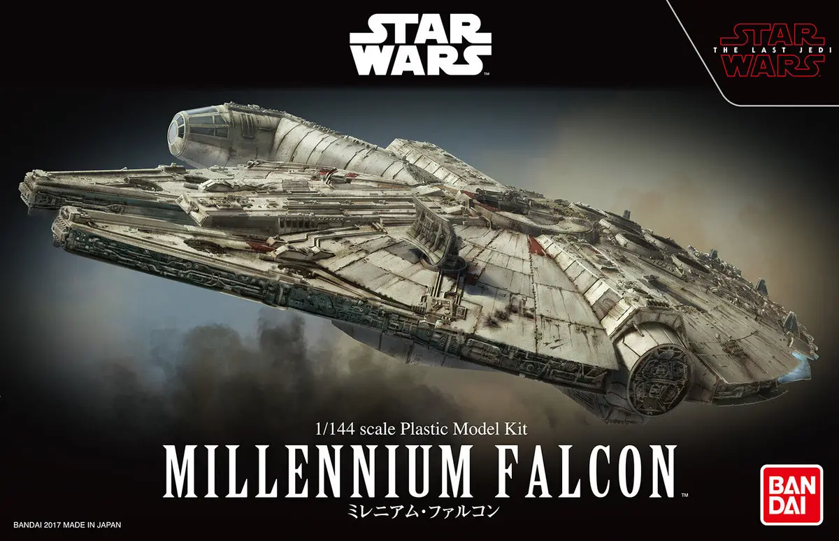 Bandai Spirits - Star Wars The Last Jedi - Millennium Falcon 1/144 Scale Plastic Model Kit (2392987) 1