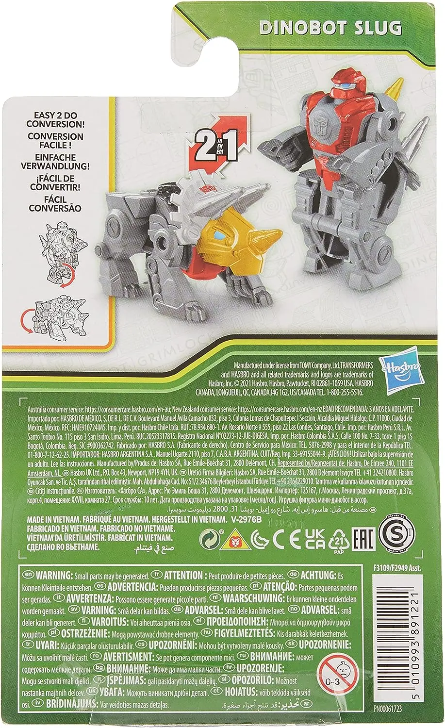 Transformers - Dinobot Adventures - Strikers - Dinobot Slug Figures (F3109) Low Stock 2