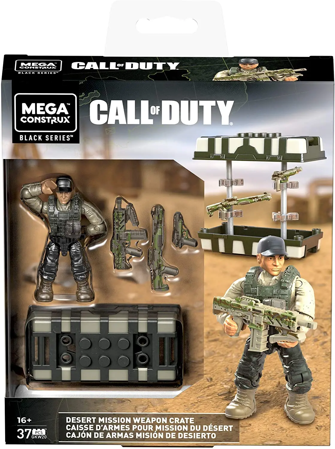 Mega Construx - Call Of Duty - Desert Mission Weapon Crate Collector Construction Set (Gkw20) 1