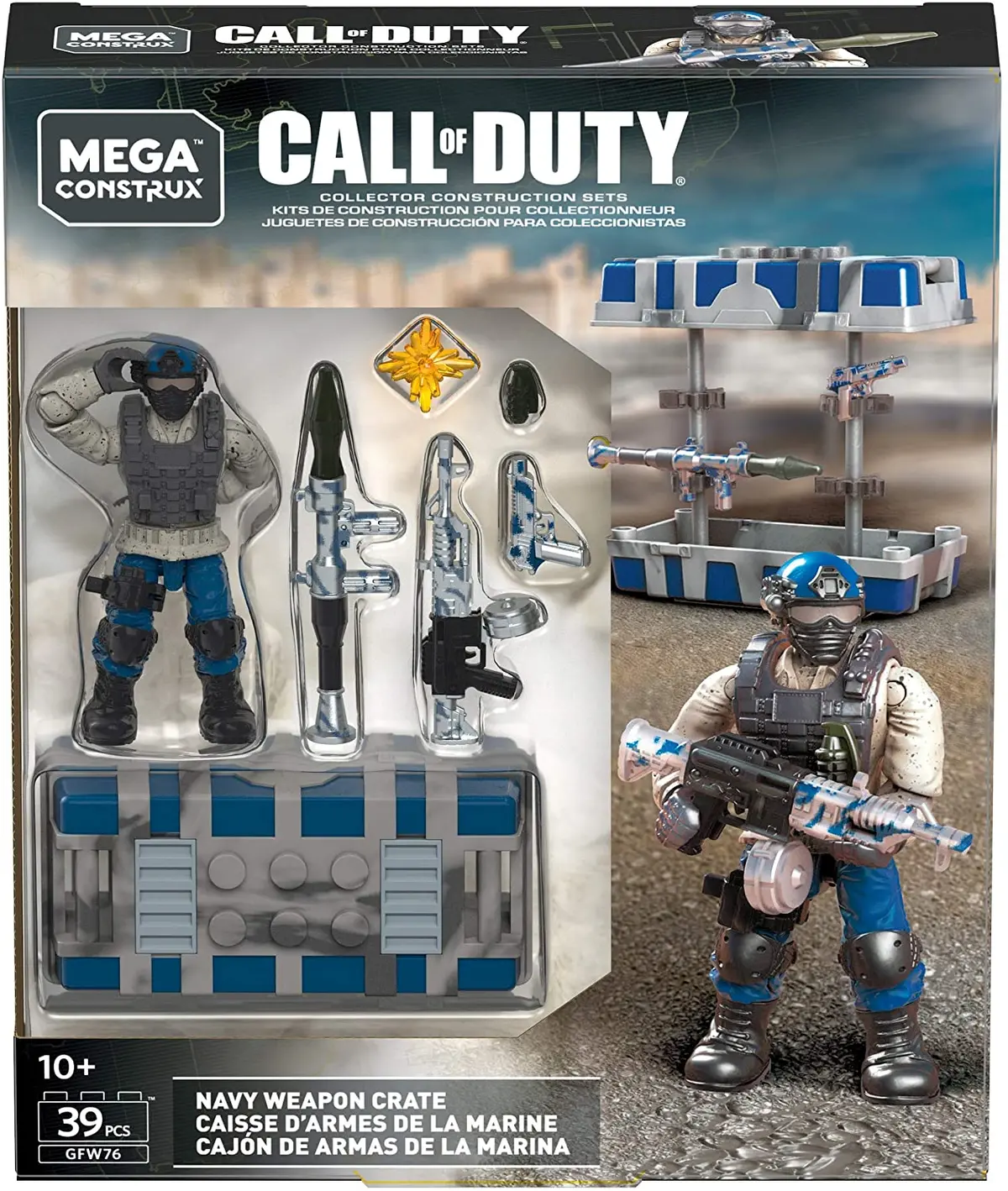 Mega Construx - Call Of Duty - Navy Weapon Crate Collector Construction Set (Gfw76) 1