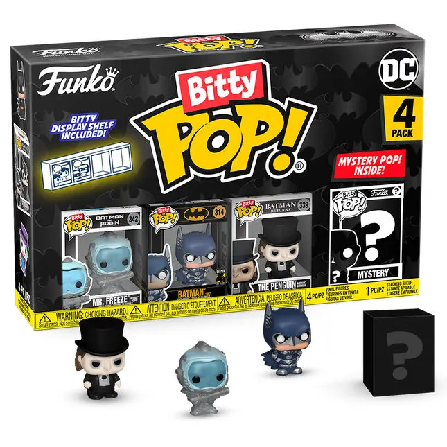 Funko Bitty Pop! - Batman & Robin/Batman Returns 4-Pack: Mr. Freeze, Batman, Penguin & Mystery 81129 Low Stock 1