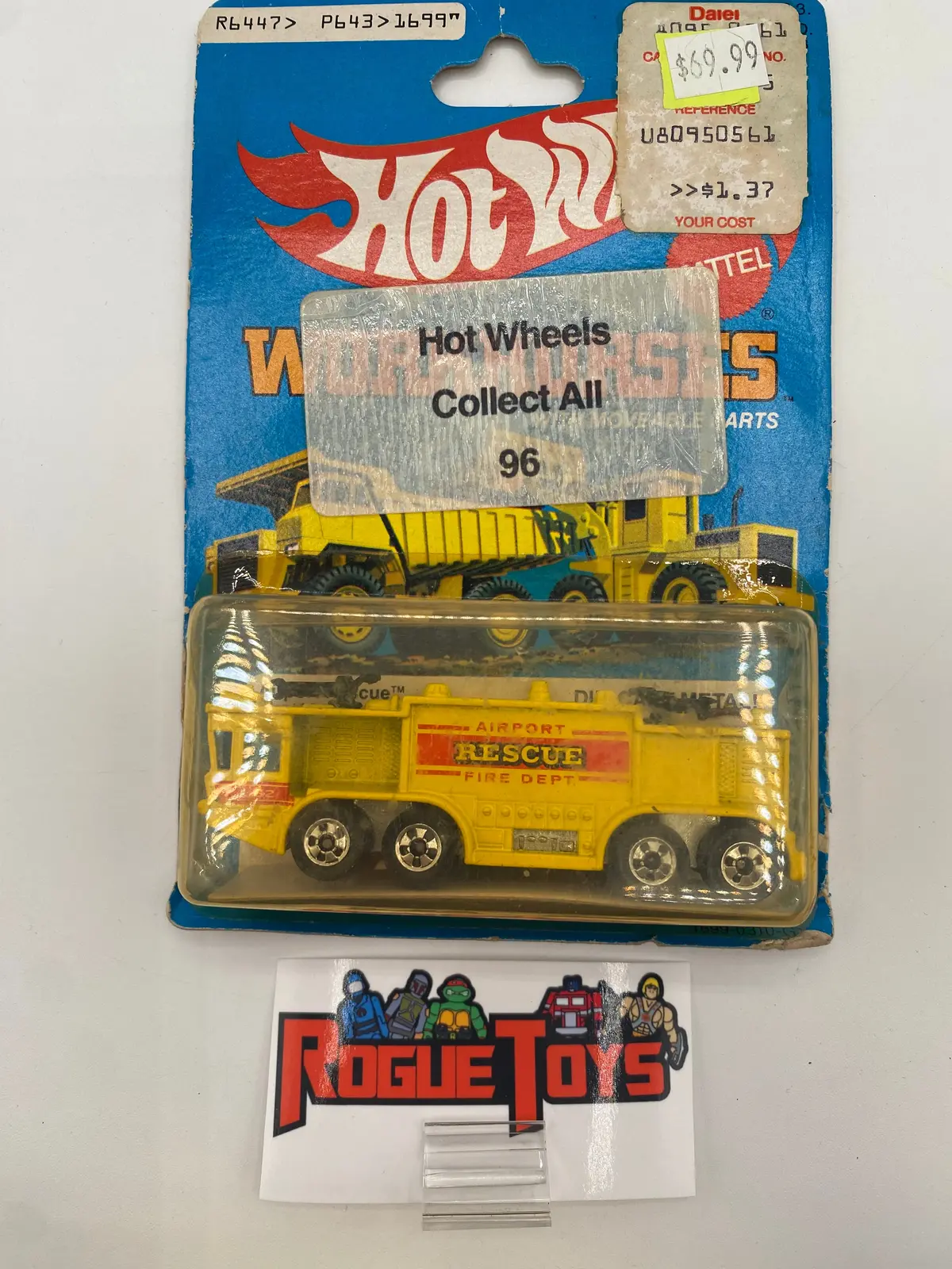Mattel Hot Wheels Workhorses Airport Rescue No. 1699 Die-Cast Metal 1