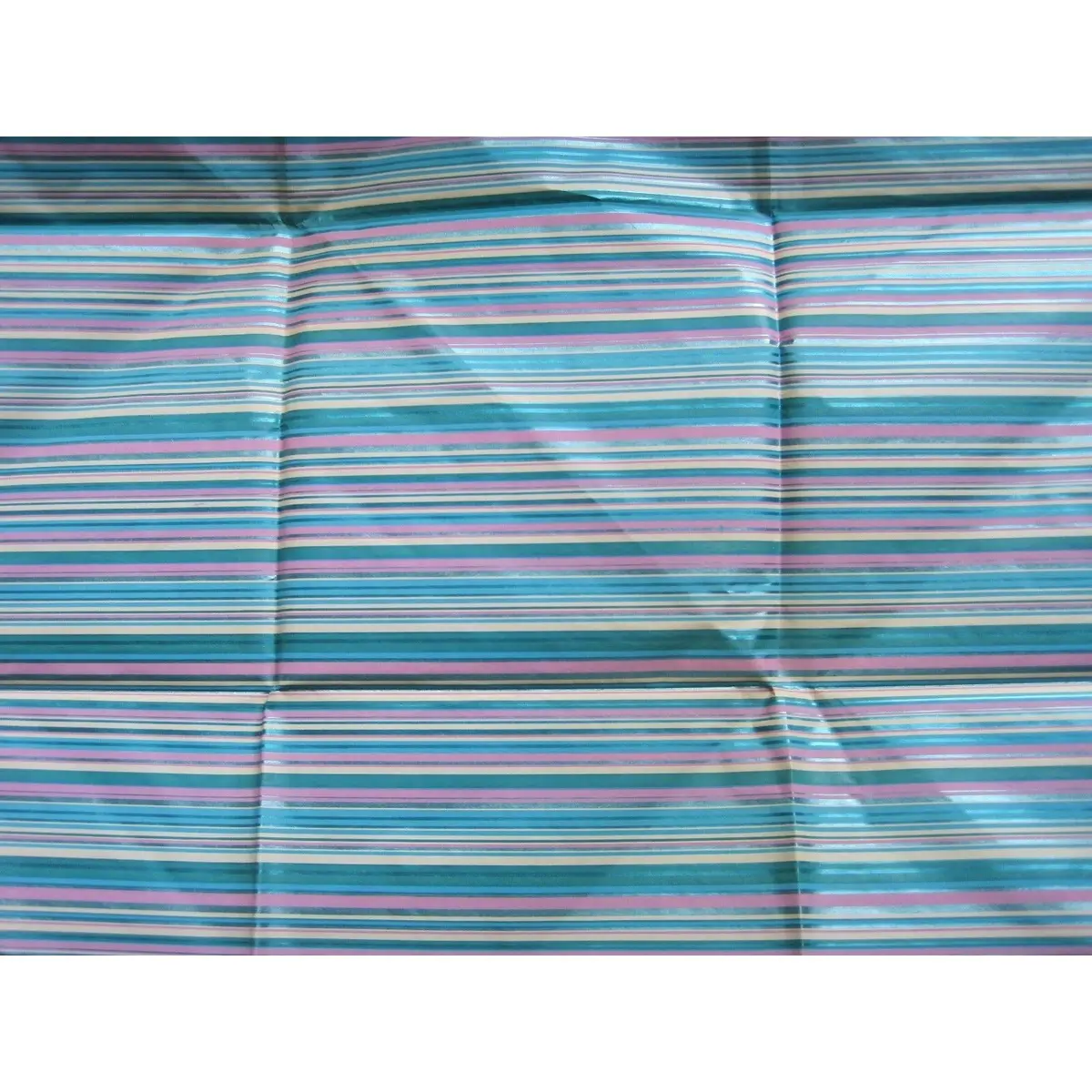 Vintage Mid Century Wrapping Paper Square Psychedelic Metallic Striped 1970S 1