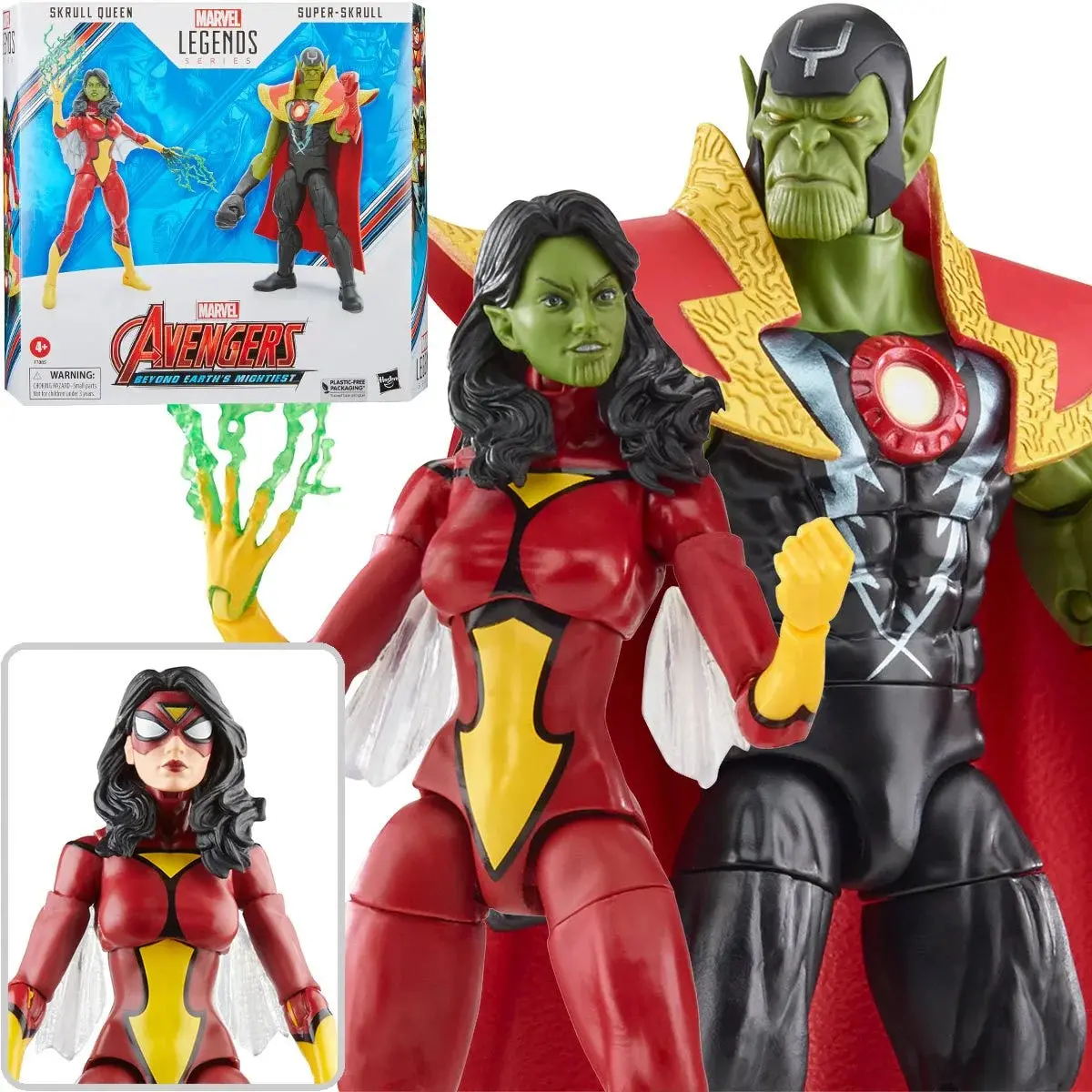 Marvel Legends - Avengers 60Th Anniversary - Skrull Queen And Super-Skrull Action Figures (F7085) Low Stock 1