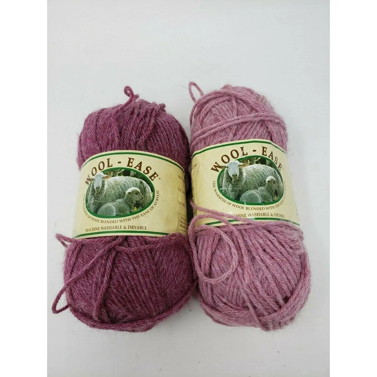 Wool-Ease Worsted Wool Lion Brand Yarn 1 + Skeins Knit Crochet Dark Rose Heather 1