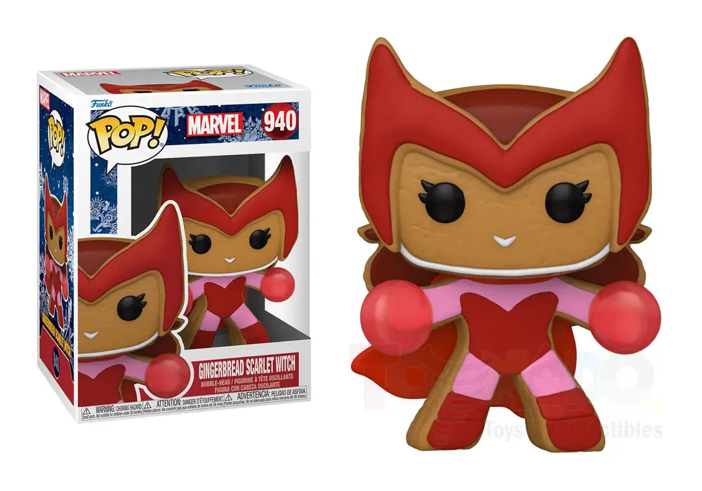 Funko Pop! Marvel #940 - Holiday - Gingerbread Scarlet Witch Vinyl Figure (57129) 1