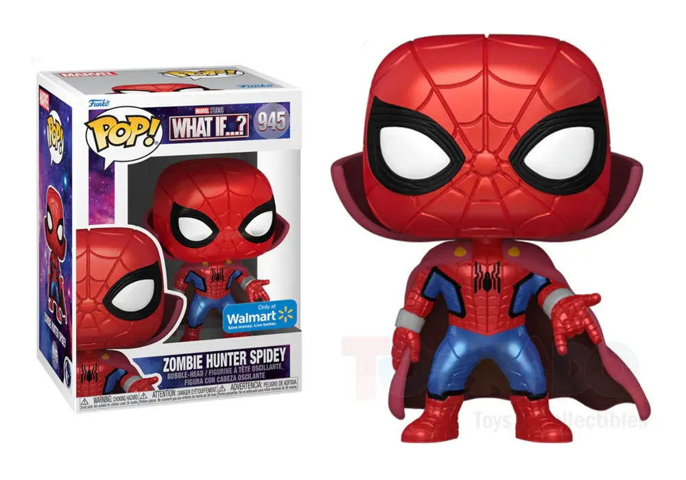 Funko Pop! Marvel #945 - What If...? - Zombie Hunter Spidey (Metallic) Exclusive Vinyl Figure Last One! 1