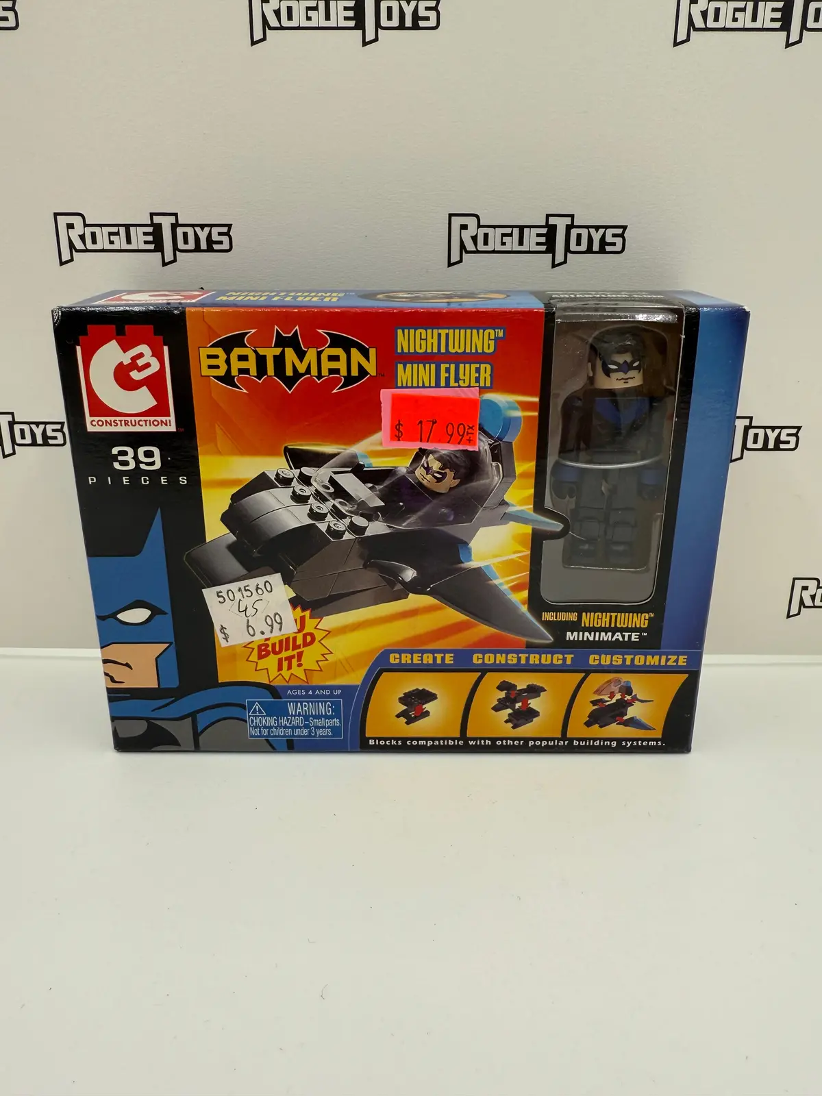 Jakks Pacific C3 Construction Dc Batman Nightwing & Mini Flyer 1