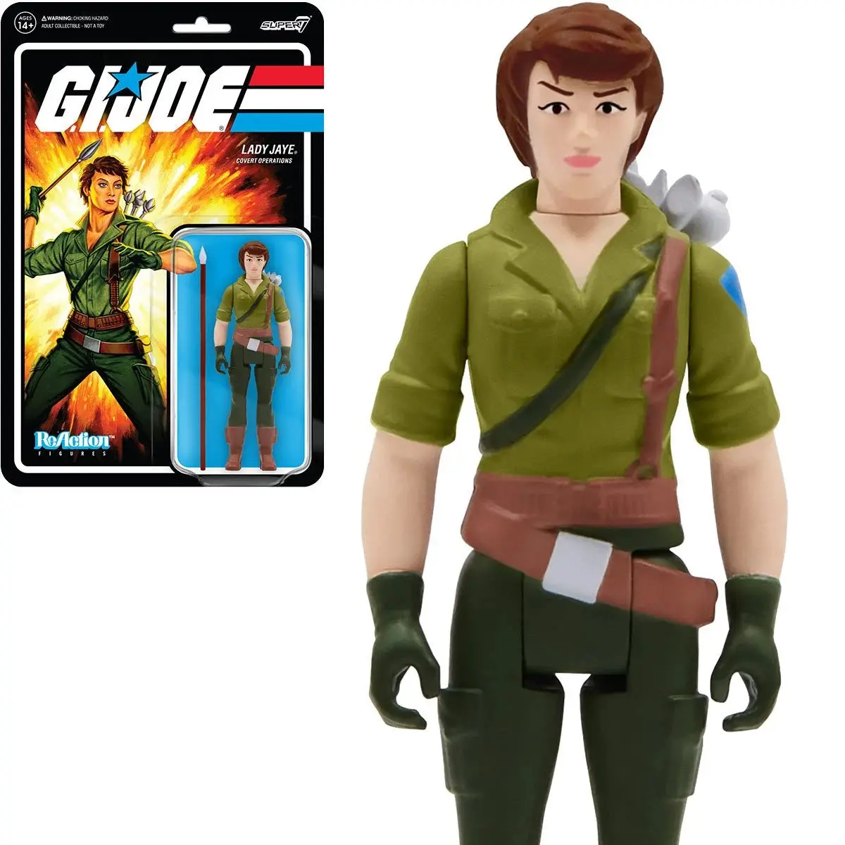 Super7 Reaction Figures - G.I. Joe - Lady Jaye (Covert Operations) Action Figure (81512) Low Stock 1