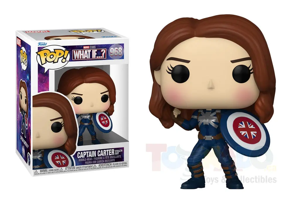 Funko Pop! Marvel #968 - What If...? - Captain Carter (Stealth Suit) Vinyl Figure (58653) 1