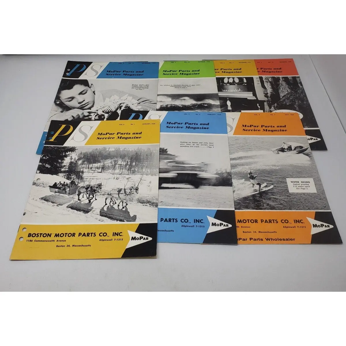 Ps Mopar Parts & Service Facts Magazine Vol 3 1959 Lot Of 7 Boston Motor 1