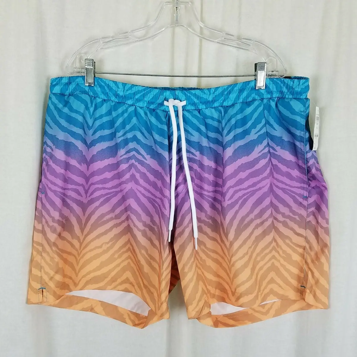 Inc Patterns Quick Dry Swim Trunks Briefs Swimming Shorts Suit Mens Xxl Blue Nwt 1