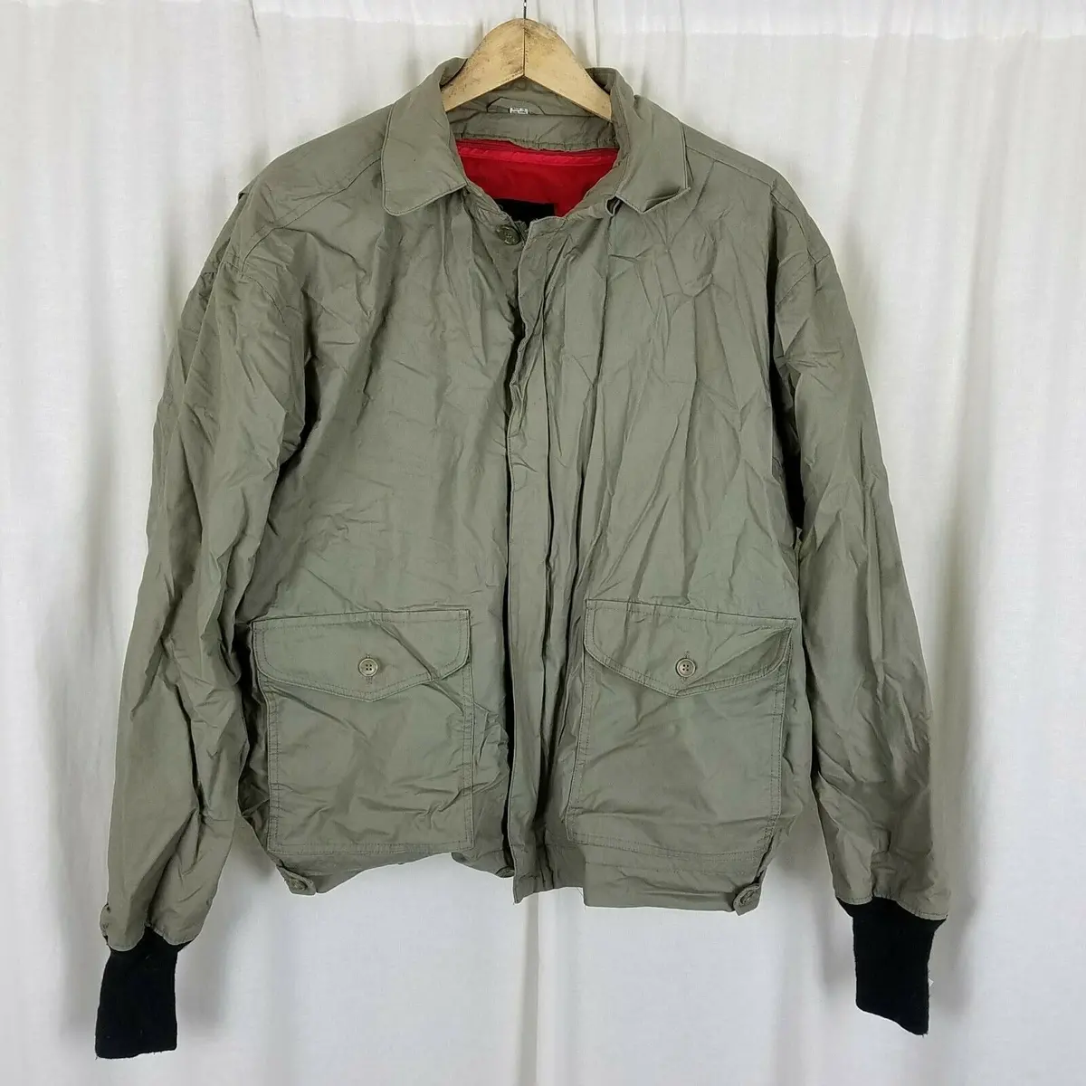 Vintage Lakeland Wool Lined Harrington Golf Bomber Clicker Jacket Mens 44 70S 1