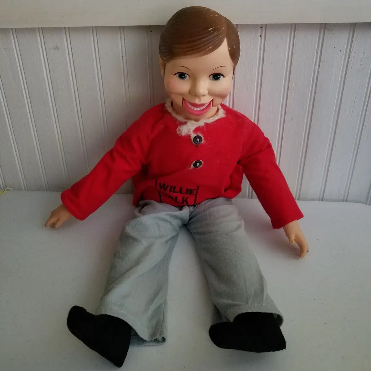 Vintage 70S Horsman 22” Willie Talk Ventriloquist Doll Toy Original Shirt Pants 1