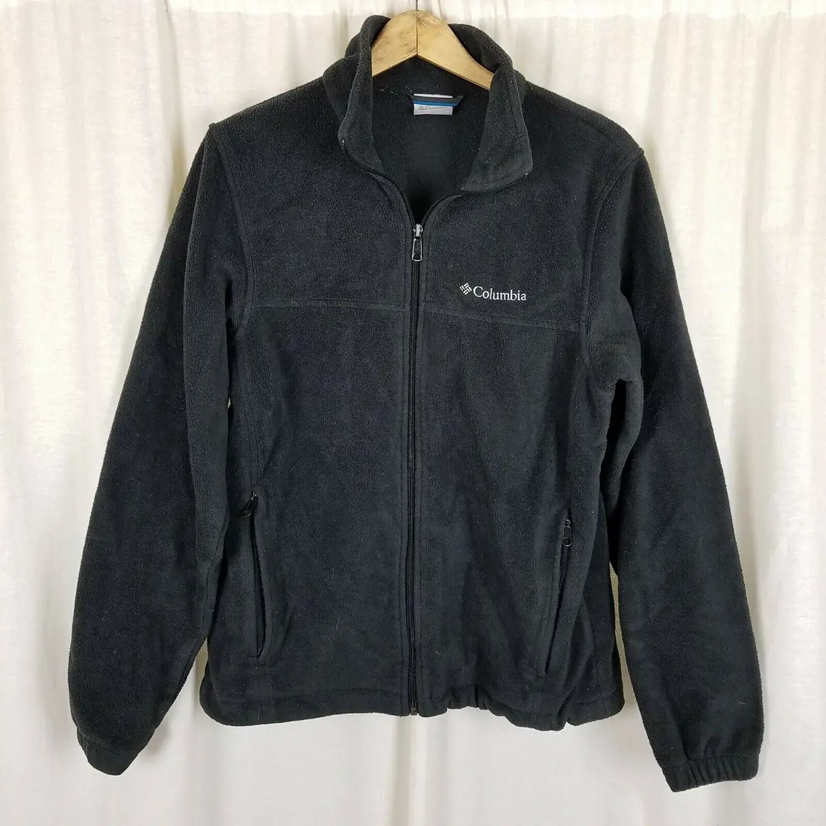 Columbia Fleece Jacket Full Zip Up Mens M Outdoor Adventure Funnel Neck Anorak 1