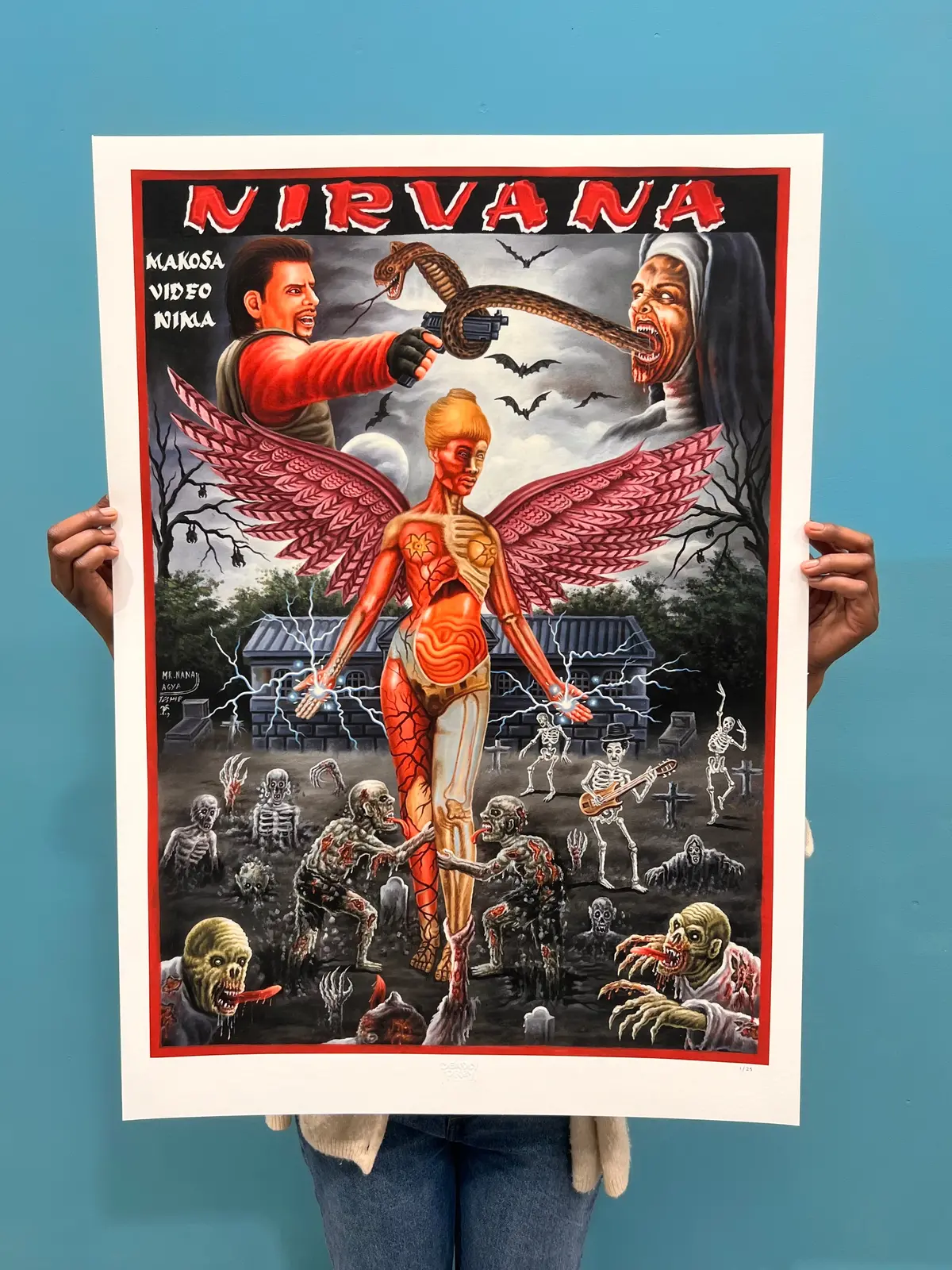 Nirvana - Limited Edition Archival Giclée Print From Static Medium By Mr. Nana Agyq 1