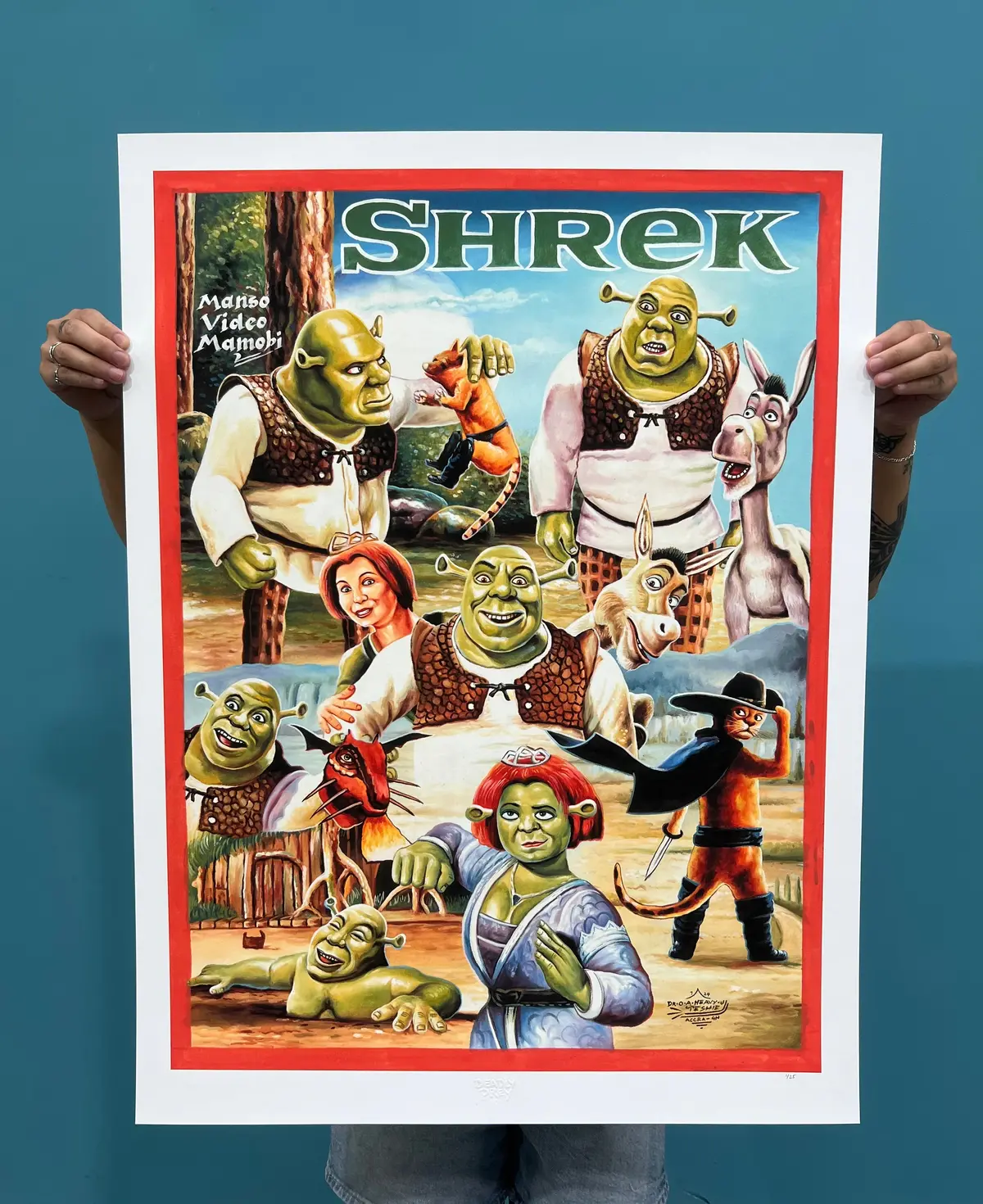 Shrek - Limited Edition Archival Giclée Print From Static Medium By Heavy J 1