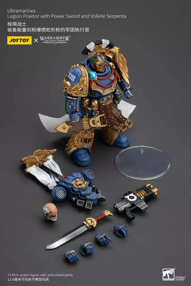Joytoy Warhammer Horus Heresy Ultramarines Legion Praetor W/Power Sword & Volkite Serpenta 1/18 Jt00126 Last One! 1