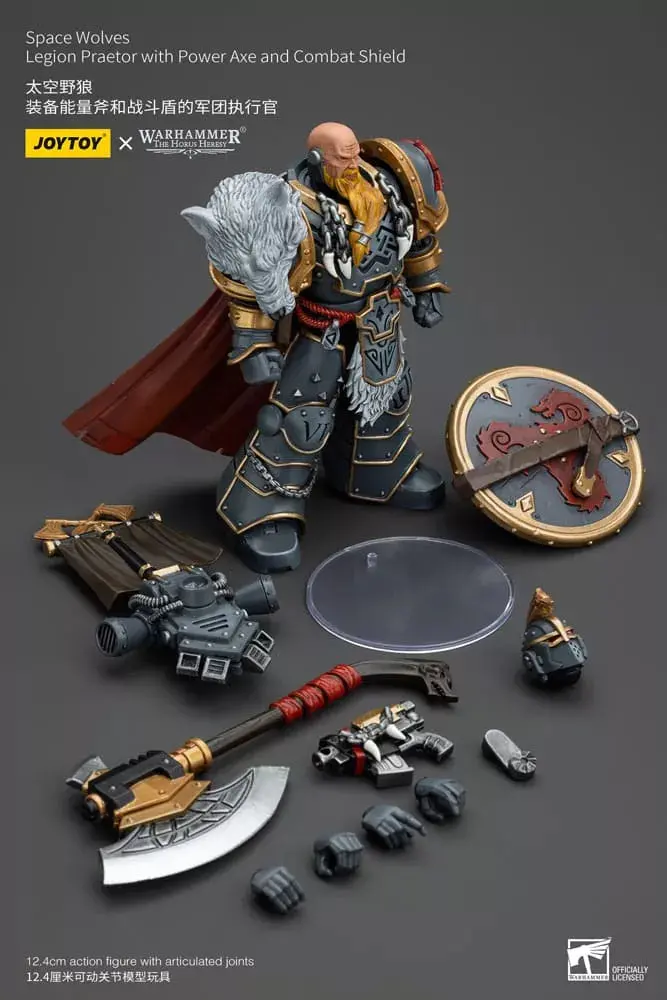 Joytoy Warhammer Horus Heresy Space Wolves Legion Praetor W/Power Axe & Combat Shield 1/18 (Jt00133) Last One! 1