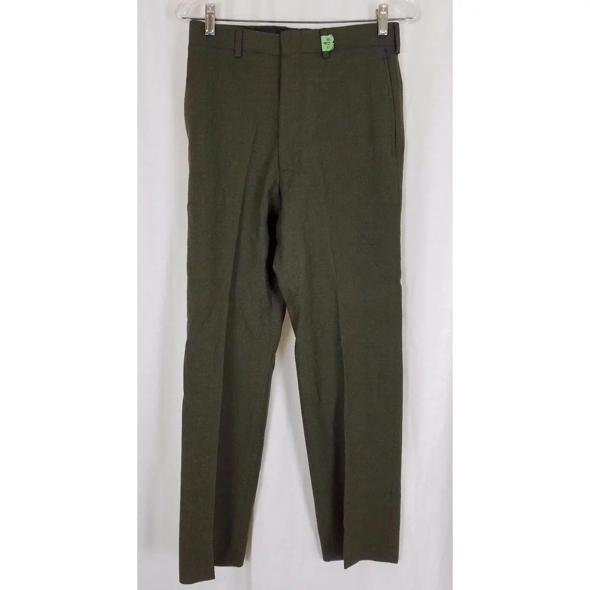 Vintage Wool Serge Class L Trousers 2234 Green Military Army Pants Mens Size 29R 1