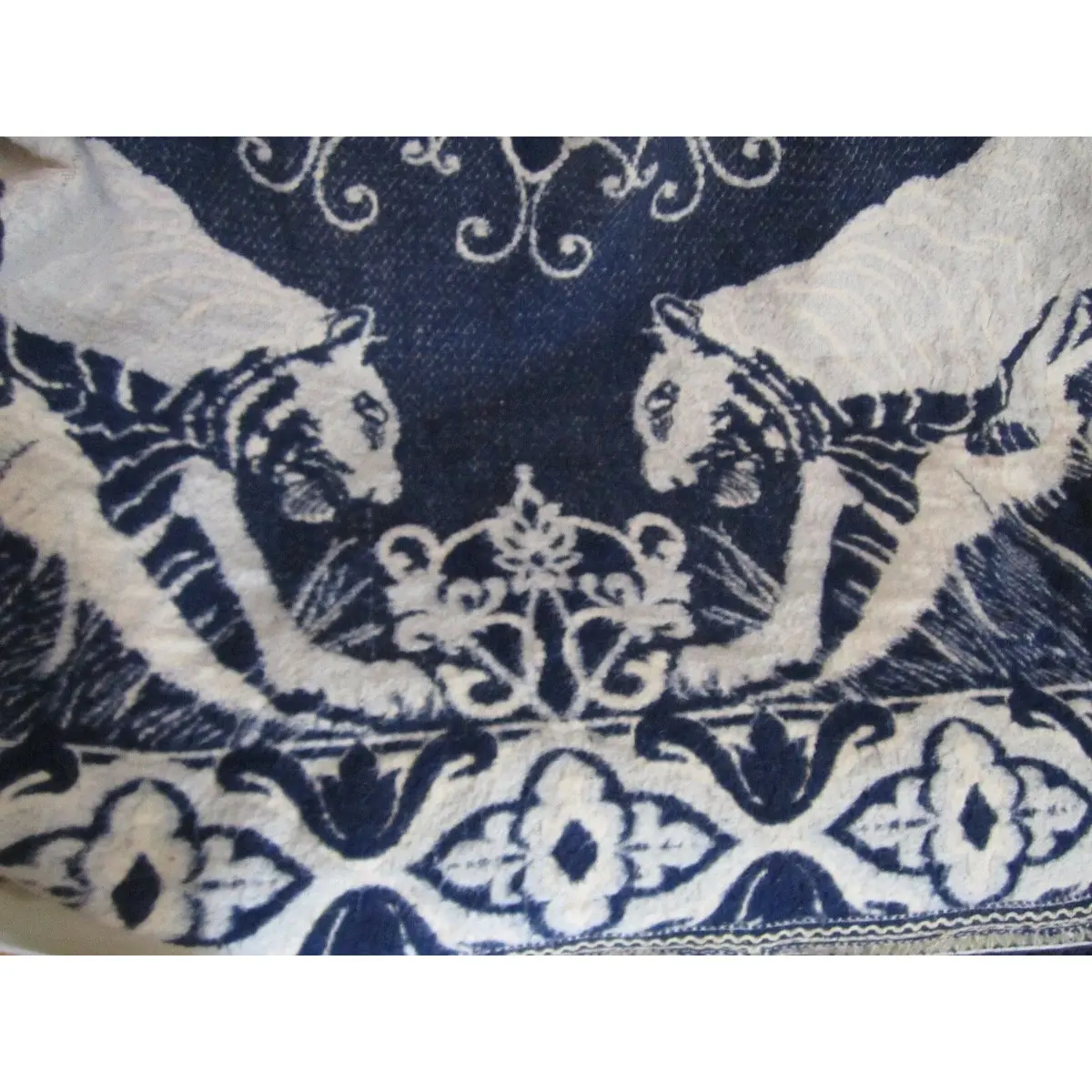 Vintage Tapestry Mandala Henna Tiger Pattern Bed Cover Bedspread Blanket India 1