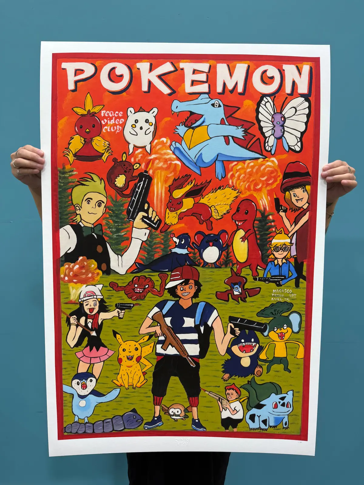 Pokemon - Limited Edition Archival Giclée Print From Static Medium By Magasco 1