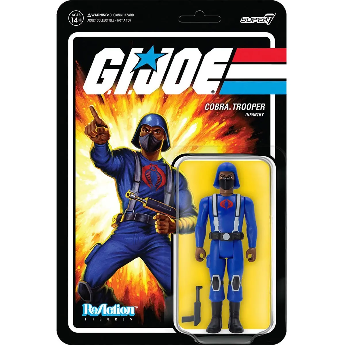 Super7 Reaction Figures - G.I. Joe Wave 1 - Cobra Trooper Infantry (H-Back, Dark Brown) (81390) Low Stock 1