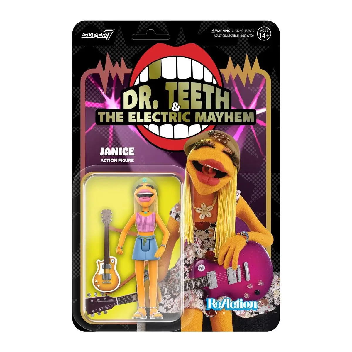 Super7 - The Muppets - Wave 1 - Dr. Teeth & The Electric Mayhem - Janice Reaction Figure (82151) 2