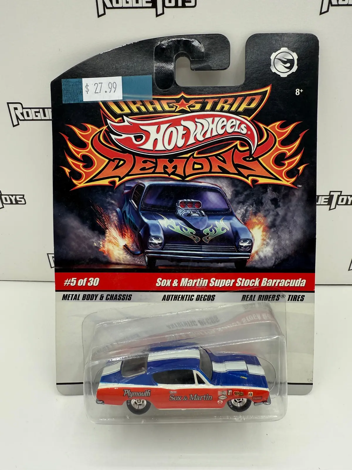 Mattel Hot Wheels Drag Strip Demons #5 Of 30 Sox & Martin Super Stock Barracuda 1