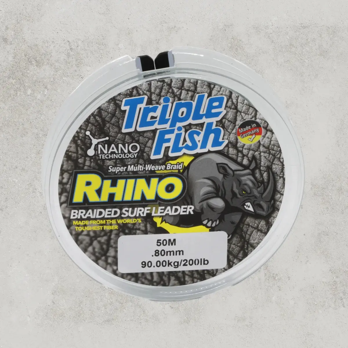 Triplefish Rhino Braid Leader 50M .80Mm 200Lb Green 1