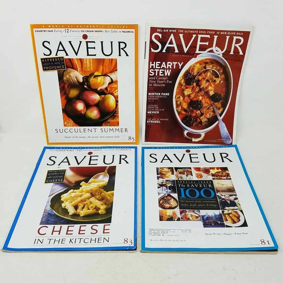 Saveur Magazine 2005 Lot Of 4 81 83 85 89 Editions Issues Cooking Food 1