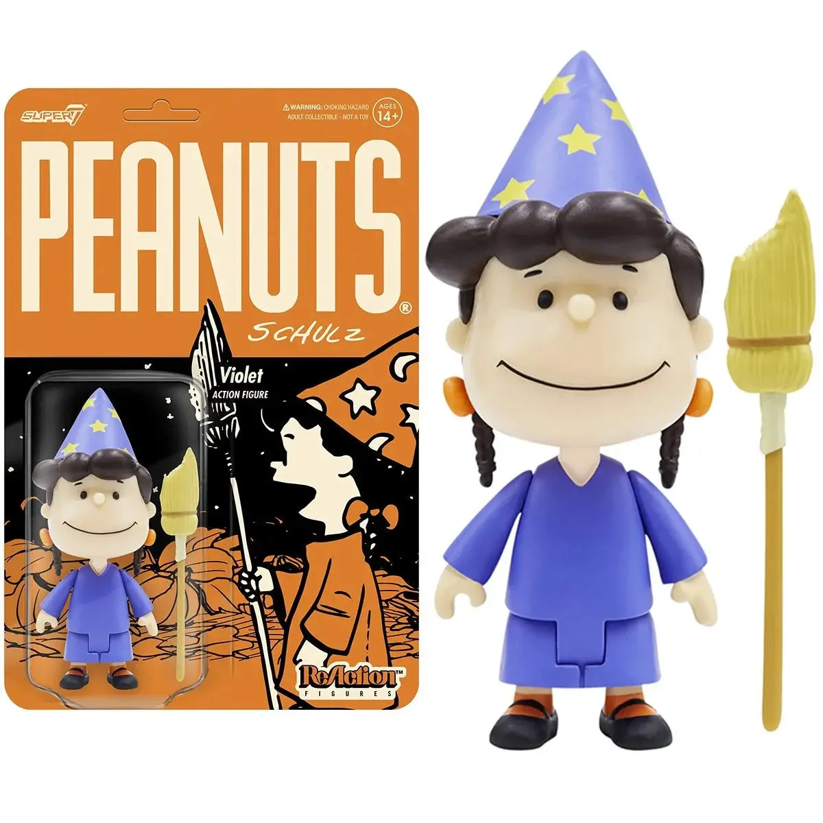 Super7 Reaction Figures - Peanuts - Violet (Witch) Action Figure (80896) 1