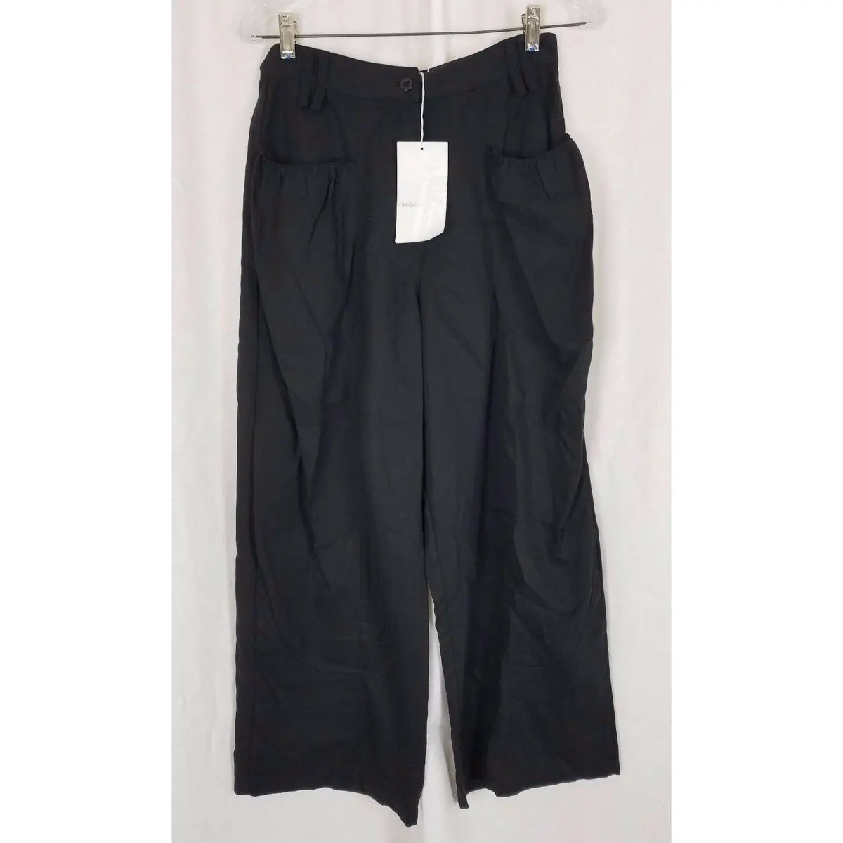 Cannisse Paris Tencel Noir Hindi Cropped Capris Culottes Pants Womens 6 38 Black 1