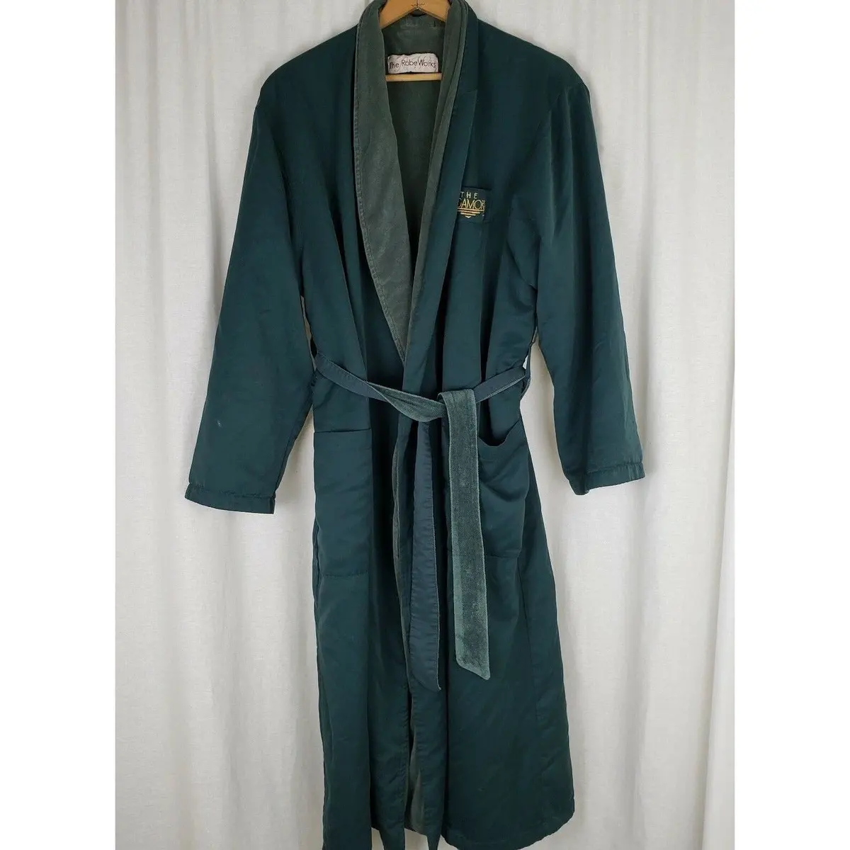 Sagamore Resort Microfiber Lounge Tie Wrap Bath Robe Mens Adult Size L Robeworks 1
