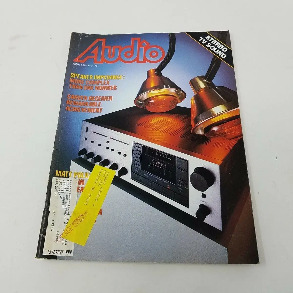 Vintage June 1984 Audio Magazine High Fidelity Electronics Advertisements 1