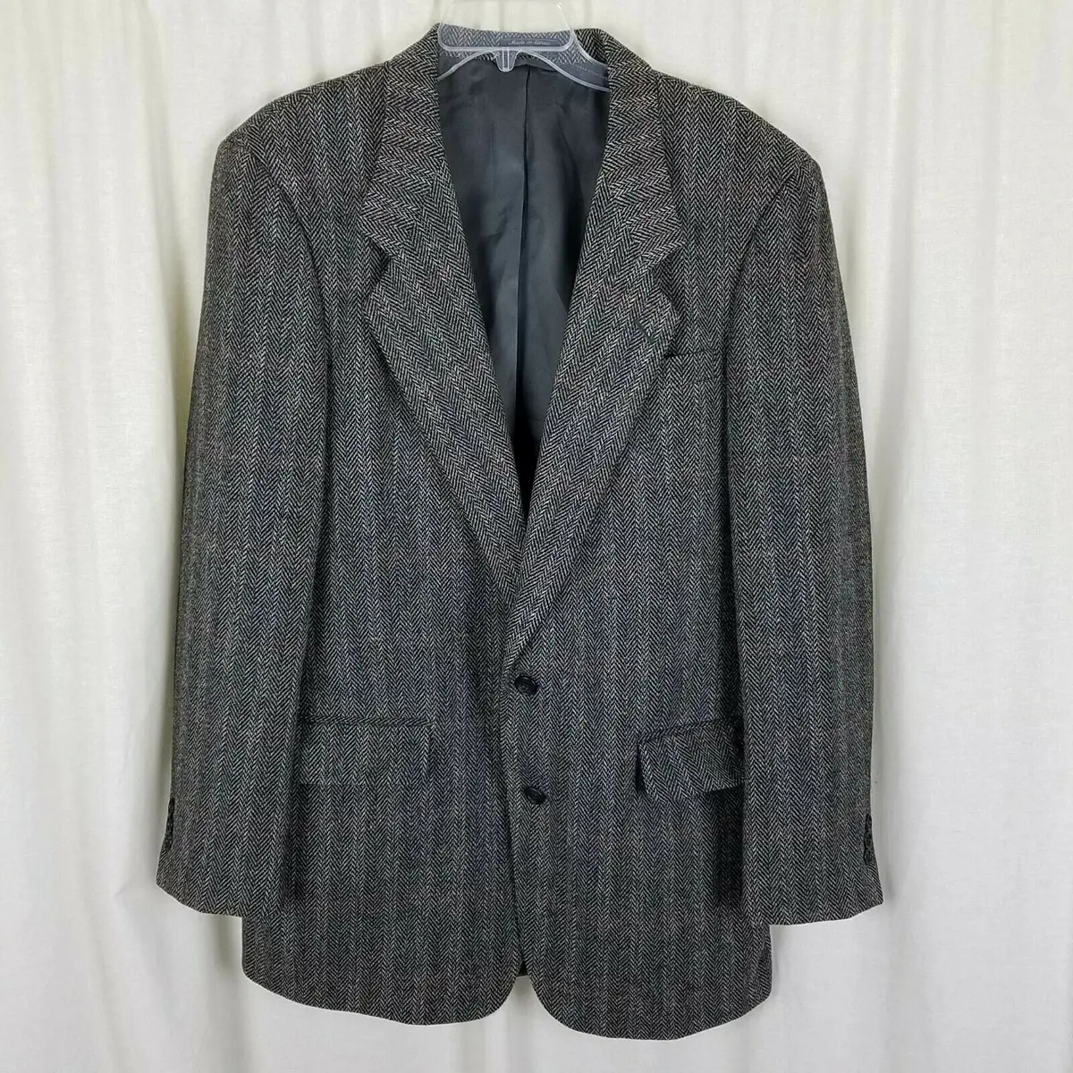 Dario Di Napoli Herringbone Tweed Blazer Wool Sport Coat Jacket Mens 42L Italy 1