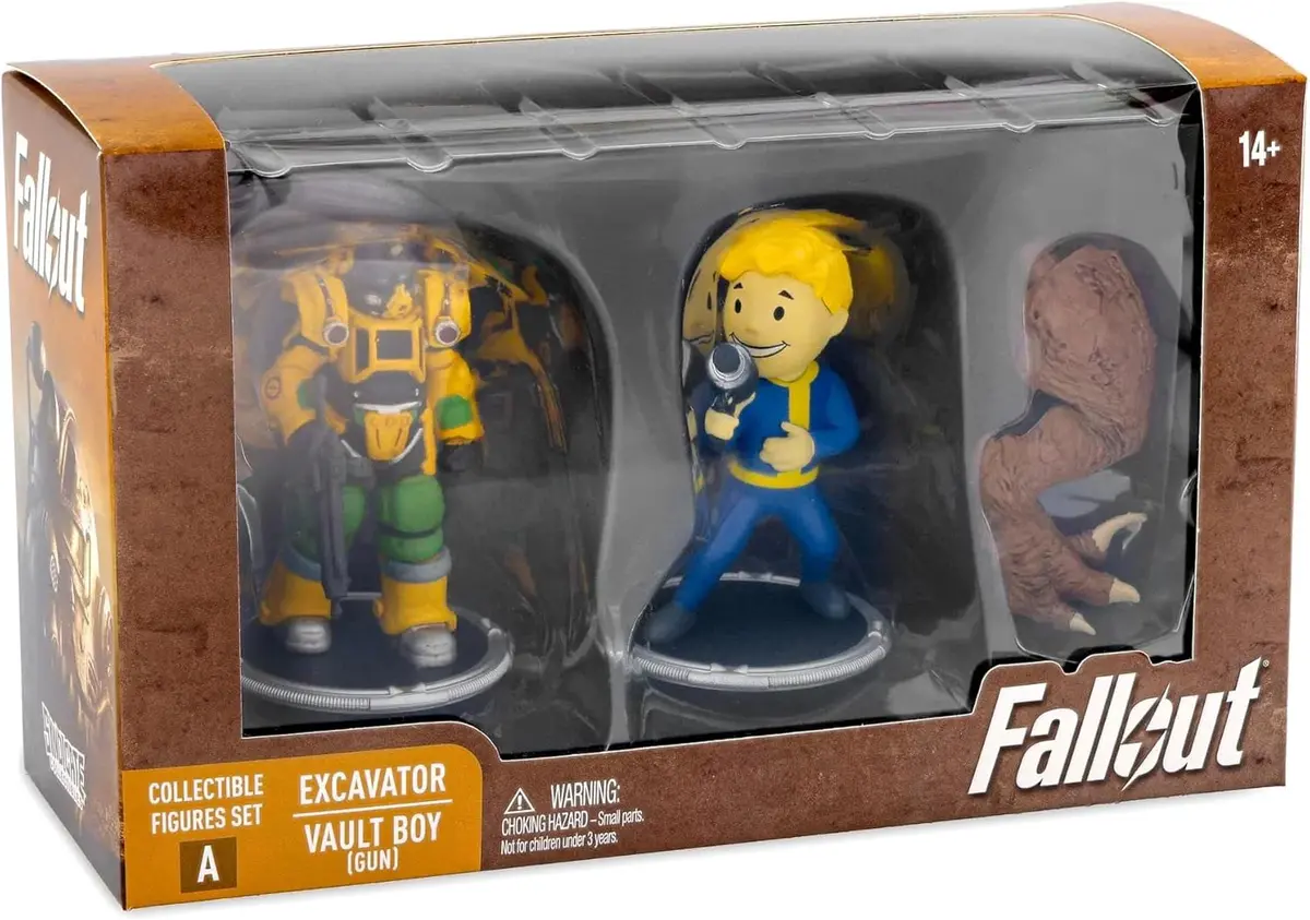 Syndicate Collectibles - Fallout - Set A - Excavator Power Armor And Vault Boy (Gun) Figures (63150) 1