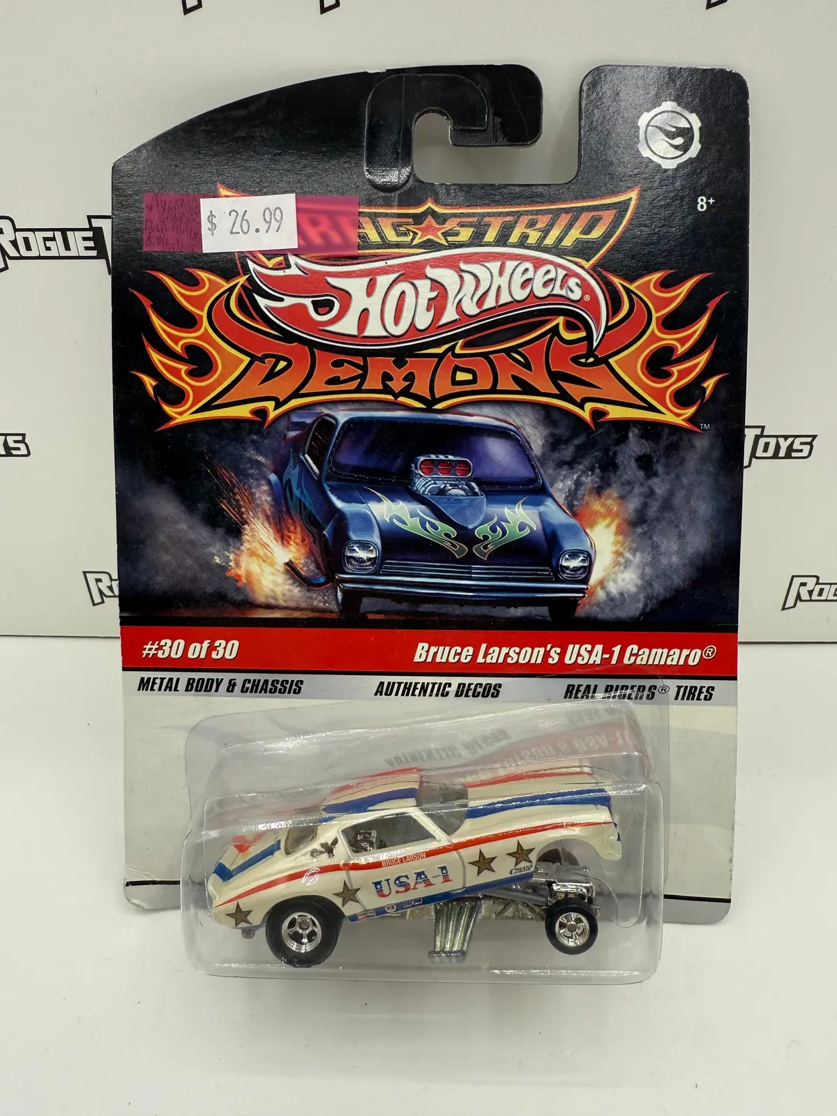Mattel Hot Wheels Drag Strip Demons #30 Of 30 Bruce Larson’S Usa-1 Camaro 1