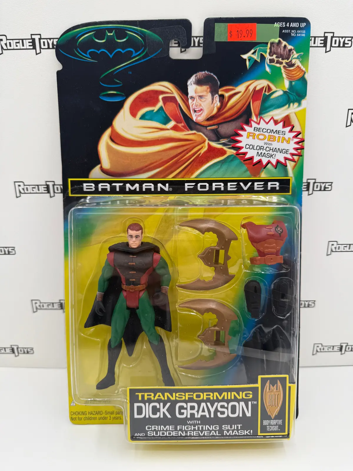Kenner Batman Forever Transforming Dick Grayson With Crime Fighting Suit And Sudden-Reveal Mask! 1