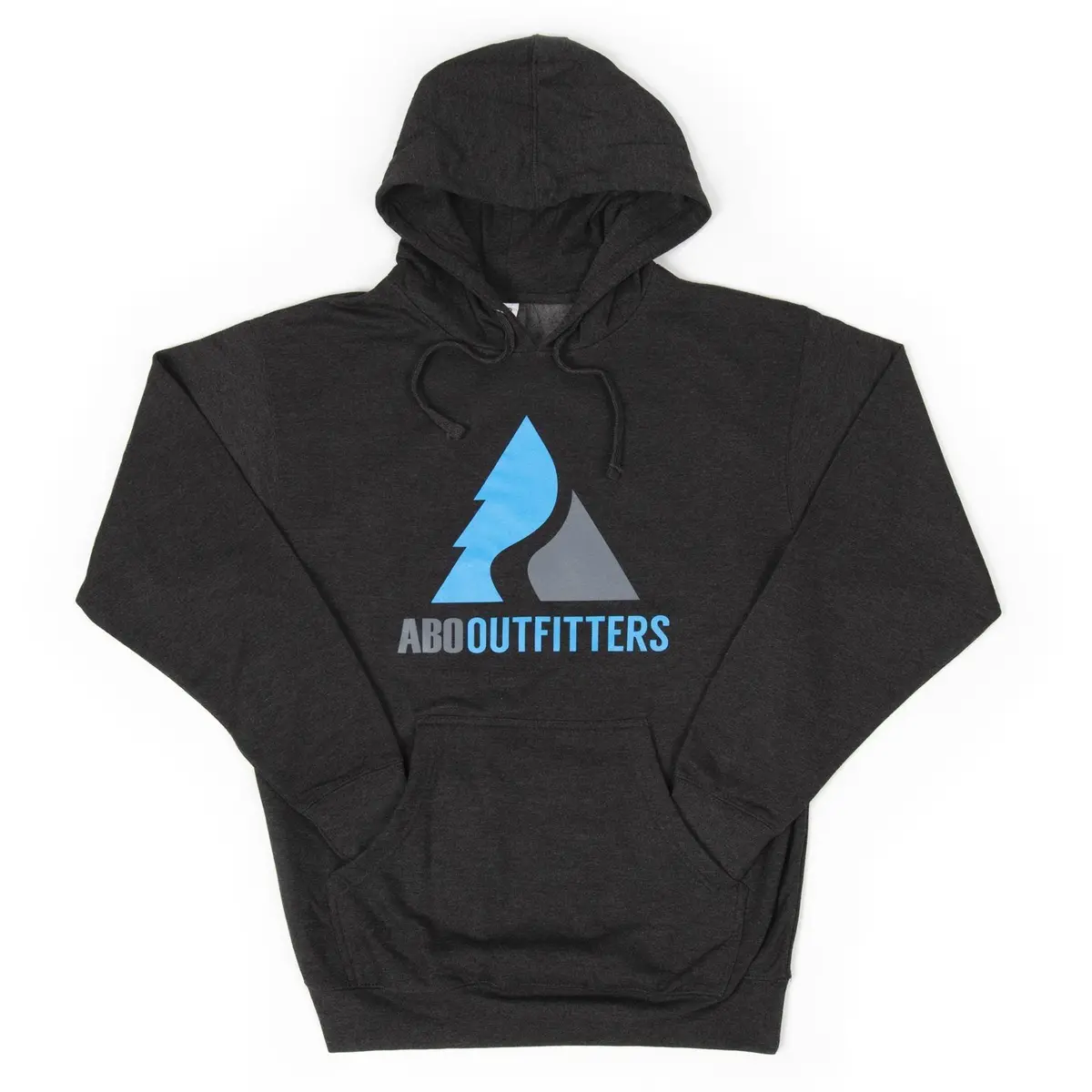 Abo Outfitters Hoodie Dark Charcoal Columbia Blue 1