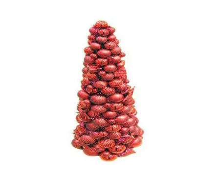 Red Plastic Ball Table Tree With Gift Box 1