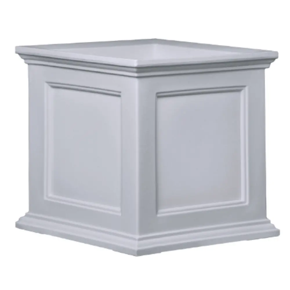 Square Patio White Planter 1